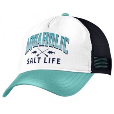  SALT LIFE Mesh Baseball Hat Cap "AQUAHOLIC"  SnapBack Adjustable women's NWT 889238928511 eb-89496931